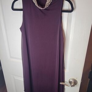 Chic Sleeveless Purple Midi Dress